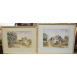 Vera Waddington, pair, Farnley House, Manor Road, Tarnley Tyas; another, similar, 27cm x 36cm (2)