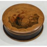 A 19th century penwork table snuff box