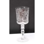 A Royal Doulton crystal royal commemorative goblet, the wedding of the Prince of Wales and Lady