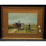 D Watson (early 20th century) Harvest Time signed, dated 1921, watercolour