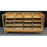 Industrial Salvage - an early 20th century haberdashery shop display cabinet/fitting, open