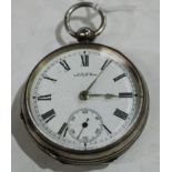 A Silver Waltham pocket watch, Birmingham 1892
