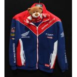Motorcycle Racing - a Honda fleece jacket and a Honda bear