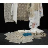 Linen- embroidery, beads, napkins, table cloths, etvc