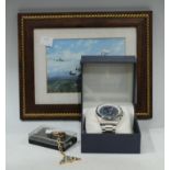 Aviation Interest - a Braford Exhange Spirit of Concorde wristwatch, boxed; key ring and a framed