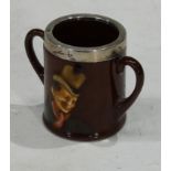A Royal Doulton miniature two handled loving cup, Charles Dickens series, Sam Weller in low