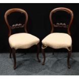 A pair of Victorian mahogany balloon back side chairs (2)