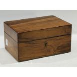 A Victorian walnut rectangular jewellery box, c.1880