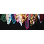 Ladies silk scarves- Jacqmar, Laurent d'Herval, Richard Allen, etc (16)