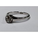 An 18ct white gold diamond solitaire ring, 3.4g