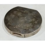 A silver lady's powder compact, London 1945, 106.2g