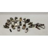 A collection of whistles, some Railway related including The Acme Thunderer L.N.E.R.; The Acme