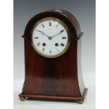 An Edwardian mahogany mantel clock, by Mappin