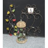 A metal wine rack, Zinfandel, 75cm; other metal wine racks (3)