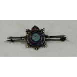 A Royal Army Service Corps silver and enamel sweetheart brooch