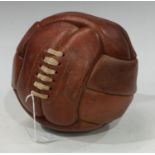 A Mark Cross Co brown leather football