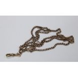 A 9ct gold muff chain, 15.4g