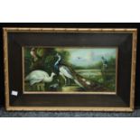 English School Exotic Birds oil