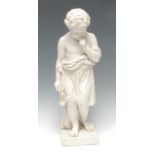 A Parian figure, The Little Boat Builder/Hit the Wrong Nail modelled by E.B. Stephens A.R.A.S. 1878,
