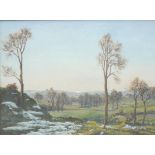 Claude Horsfall (Yorkshire 1907-2003) Winter Landascape signed, dated 30, oil on canvas, 50cm x 66cm