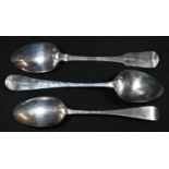 Scottish Provincial Silver - a George III Hanoverian pattern table spoon, 21cm long, Alexander