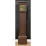 A George III longcase clock, 28cm square brass dial inscribed Saml Elford, Sherborne, Roman and