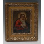 North European School (19th century) Madonna and Child oil on copper, 14.5cm x 11cm