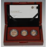 Coins, GB, Elizabeth II, The Sovereign 2017, Premium Three-Coin Gold Proof Set, numbered 361/450,