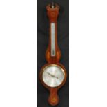 A 19th century mahogany wheel barometer, silvered dial inscribed A. Gatty, Fishers Row, , Reading.