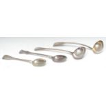 A Victorian silver Shell and Fiddle pattern serving spoon, George Angell, London 1848; another,