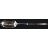 A George I silver-gilt marrow spoon, scoop terminal, traces of gilding23cm long, Benjamin Watts,