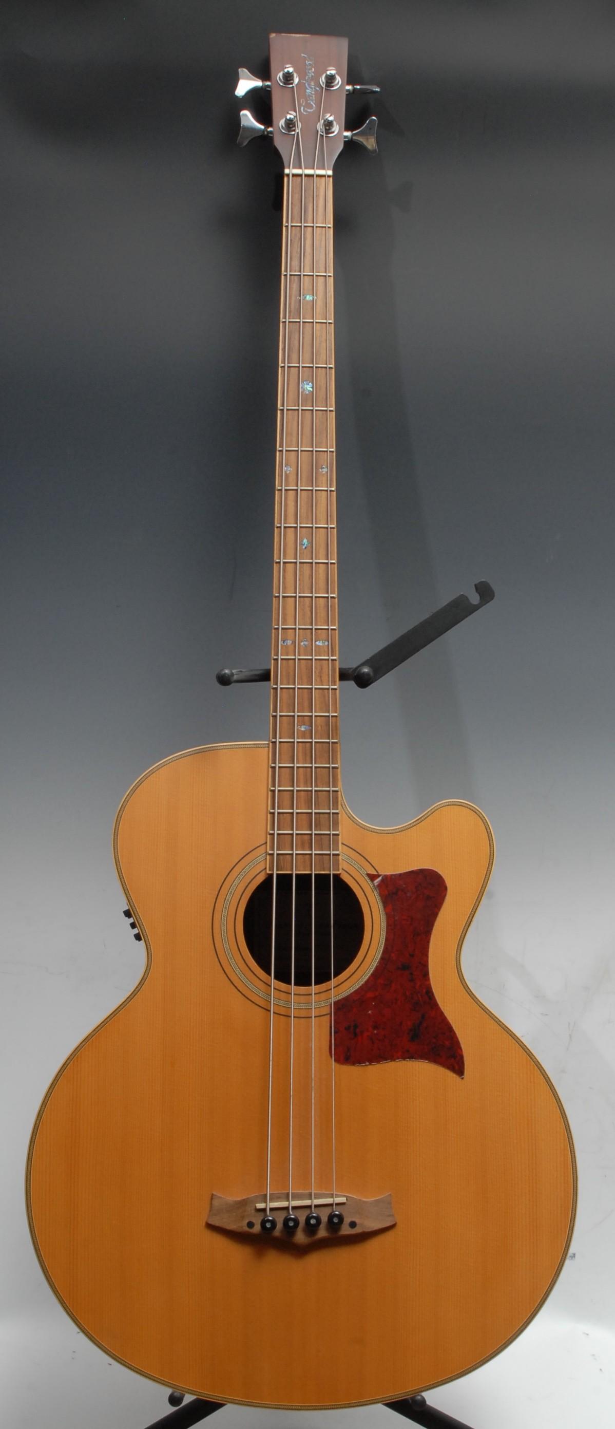 A Tanglewood Premier TW155A Electro-Acoustic Bass, serial 1012376