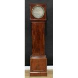 A mid-19th century mahogany regulator longcase clock, 29cm silvered dial inscribed William Deal,