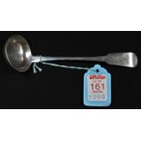 An early 19th century Scottish provincial silver Fiddle pattern cream or toddy ladle, 15.5cm long,