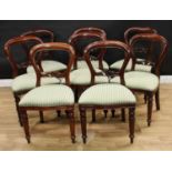 A set of eight early Victorian mahogany dining chairs,(8)