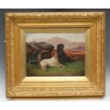 Robert Cleminson (fl.1864-1903) Game Dogs signed, oil on canvas, 28cm x 38cm