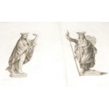 Gérard Audran (1640-1703), after Raphael (1483-1520), thirteen prints of Renaissance statuary,