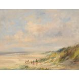 Ivan Taylor (bn 1946) Waxham Beach, Norfolk, signed, label verso, oil on board, 40cm x 50cm