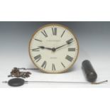 A 19th century hook and spike wall clock, the 25.5cm painted dial inscribed Whitehurst, Derby,