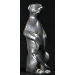 An Elizabeth II cast silver model, of a meerkat, 6cm high, London 2007