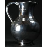 A Victorian silver ovoid pitcher cream jug, wavy trefoil rim, 10.5cm high, Henry Lias I & Henry Lias