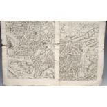 Étienne Dupérac (c. 1525-1604), by, six sheets of his bird's-eye view map of Ancient Rome, Urbis