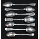 Scottish Provincial Silver - a George/William IV Fiddle pattern teaspoon, Alexander MacLeod,