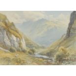 Harold Gresley (1892 - 1967) Dovedale signed, watercolour, 27cm x 37cm