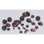 Loose Gemstones, Amethyst, mixed shapes. cabochon cut, total estimated stone weight 95.35ct, qty