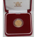 Coin, GB, Queen Victoria, 1898 gold sovereign, obv: old head, capsule and cased en suite with