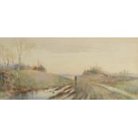Henry John Yeend King R.B.A. (1855-1924) A Ploughman's Lot signed, inscribed mount, watercolour,
