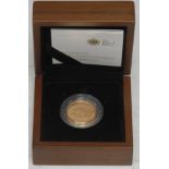 Coin, GB, George VI, 1937 Gold Proof Sovereign (originally from a four-coin set), plain edge,
