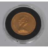 Coin, GB, Elizabeth II, 1978, gold sovereign, obv: Arnold Machin head, capsuled, BU, [1]