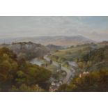 Edward Price (exh 1880-1896) The River Valley, Matlock Bath, Derbyshire signed, dated 1881, oil on